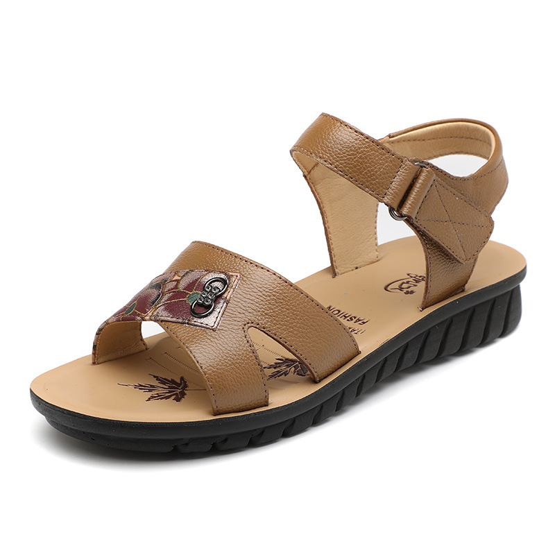 C4678 1050K GIÀY DÉP SANDAL NỮ RUITDT BIG SIZE NGOẠI CỠ ĐẾ MỀM MÙA HÈ TRUNG NIÊN HỌA TIẾT HOA GIÀY DÉP NỮ DA BÒ G03 SẢN PHẨM MỚI