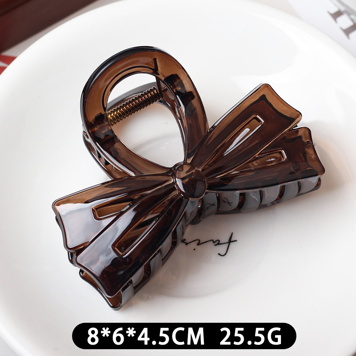 Coreano de alta calidad simple arco de plástico tamaño medio agarrar clip de cabello de cabeza detrás de la moda tiburón clip de cabello accesorios image 9