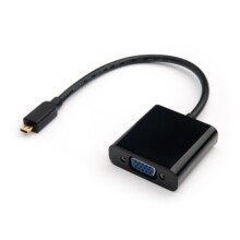 Micro HDMI转VGA转换器Micro HDMI to VGA视频转换线1080P 0.2米