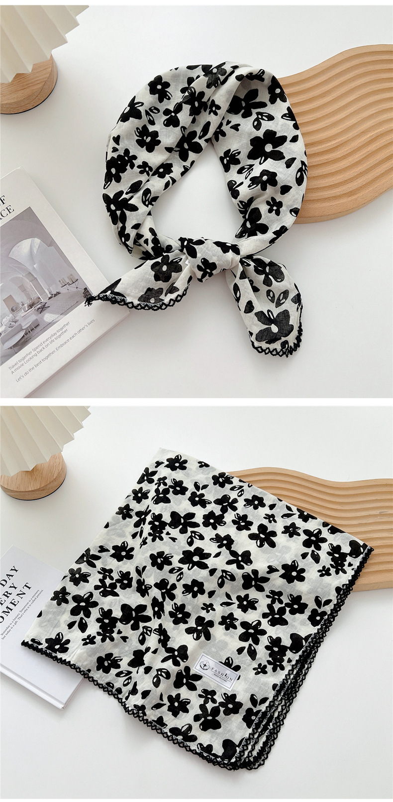 Women's Pastoral Simple Style Printing Cotton And Linen Printing Silk Scarf display picture 28