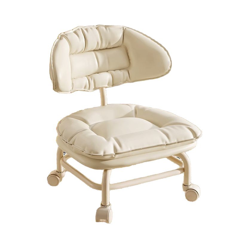 Rueda universal taburete pequeño taburete bajo para el hogar con artefactos para niños cojín con respaldo para niños taburete de polea giratorio