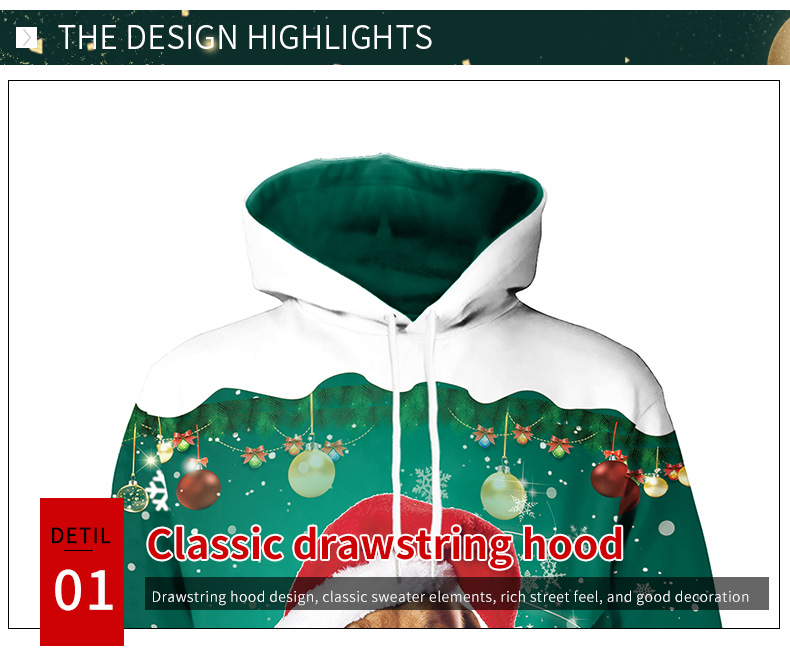 3D digital printing women s casual hoodie nihaostyles clothing wholesale NSNDB71127