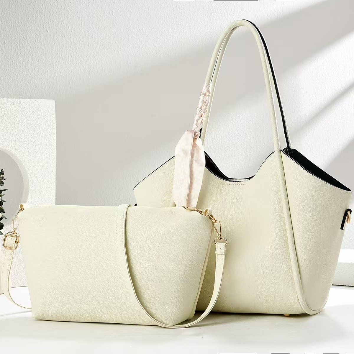 2025 nueva versión coreana transfronteriza de un solo hombro casual bolso de axila mujer verano Sen Meng bolso de alta capacidad