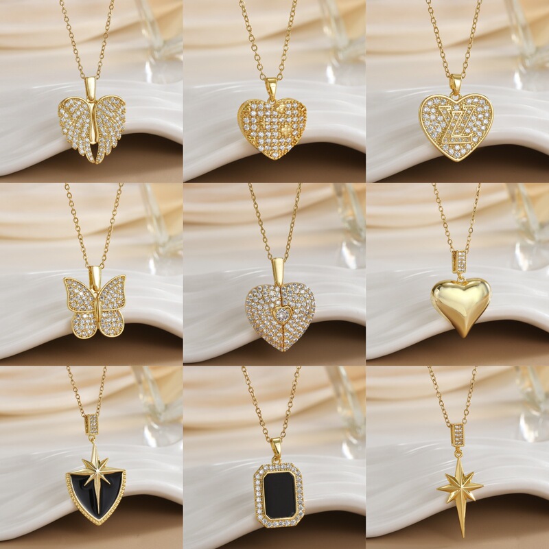 Customized Manufacturer's Fashionable and Simple Design Angel Wings Necklace, Light Luxury and High-End Feel, Love Pendant, Angel Wings