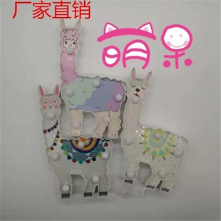ins Amazon factory LED shape painted grass mud horse Flamingo alpaca unicorn ornaments holiday decorative lights
