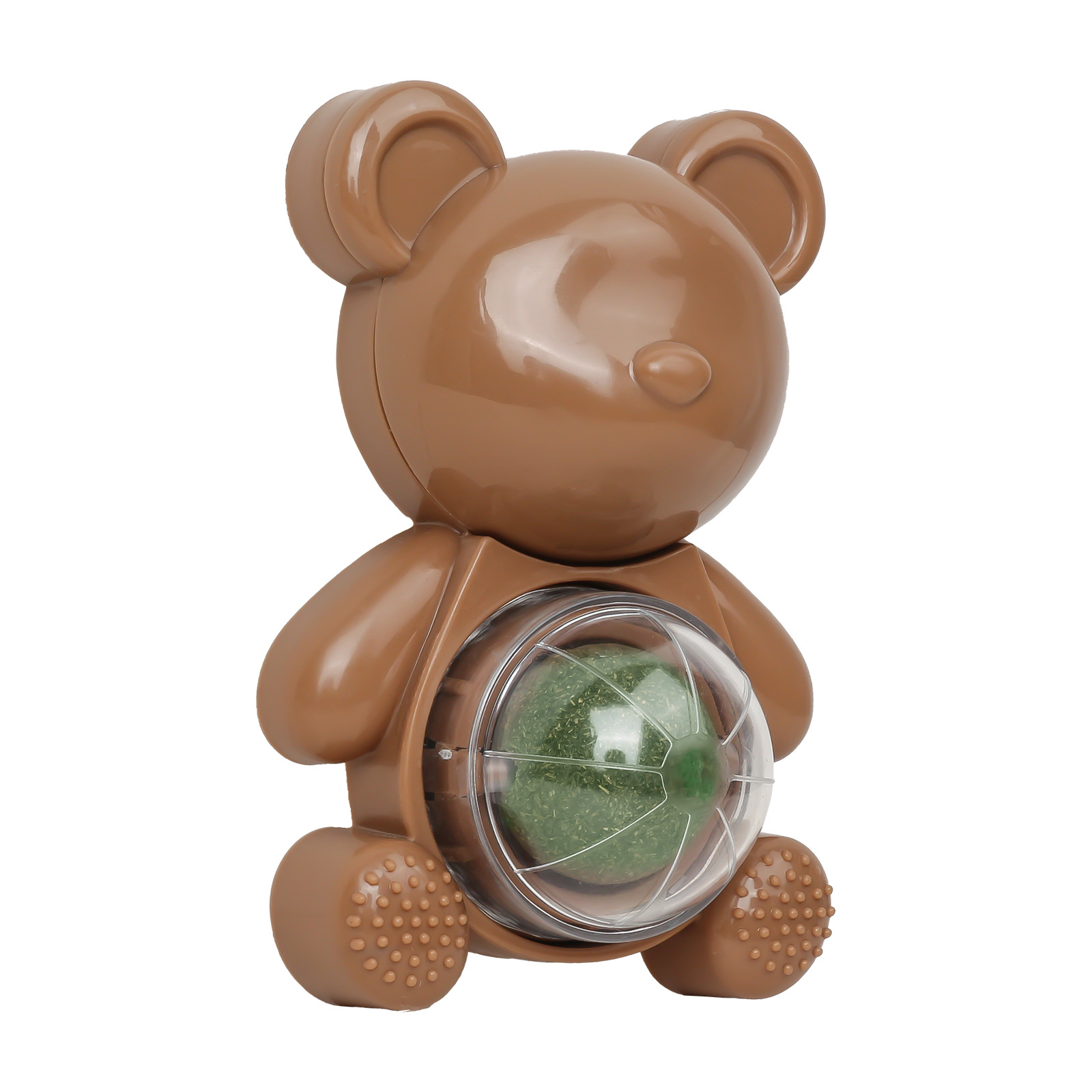 Nuevo oso giratorio catnip gato hierba gato azúcar dos en uno auto-Hi gato molar divertido gato palo juguete divertido gato artefacto