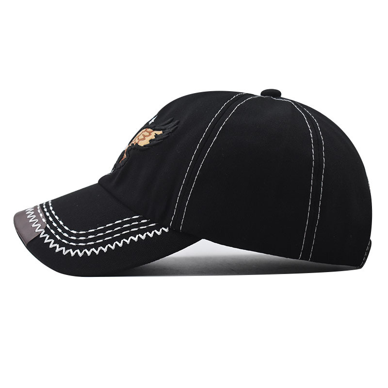 Algodón lavado transfronterizo clásico águila gorra de béisbol bordada lavada apenada gorra de pico al aire libre sombrero de sol al por mayor