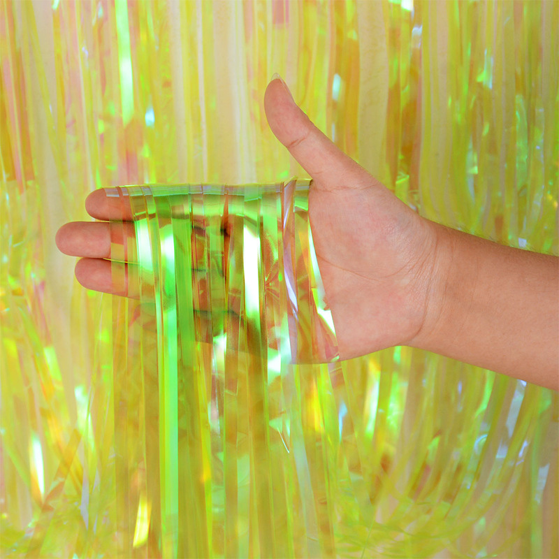 Arco Iris colorido lluvia cortina de seda cortina de puerta sala de boda cumpleaños Fondo habitación diseño atmósfera Decoración Accesorios