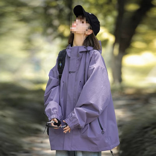 Ys8 Outdoor Mountaineering Windproof and Waterproof American Outdoor Hooded Loose Couple Jacket Jacket Classy Versatile Clip