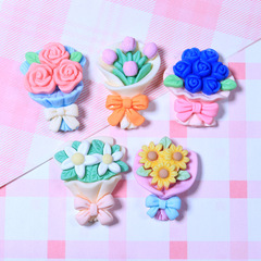 新款手捧花花束樹脂飾品配件diy奶油手機殼髮飾水杯耳機殼裝飾