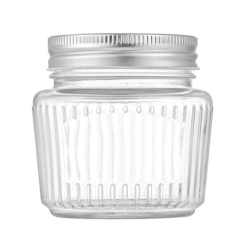 Transparent glass jam jar fish roe jar Mason jar vertical seal honey glass bottle