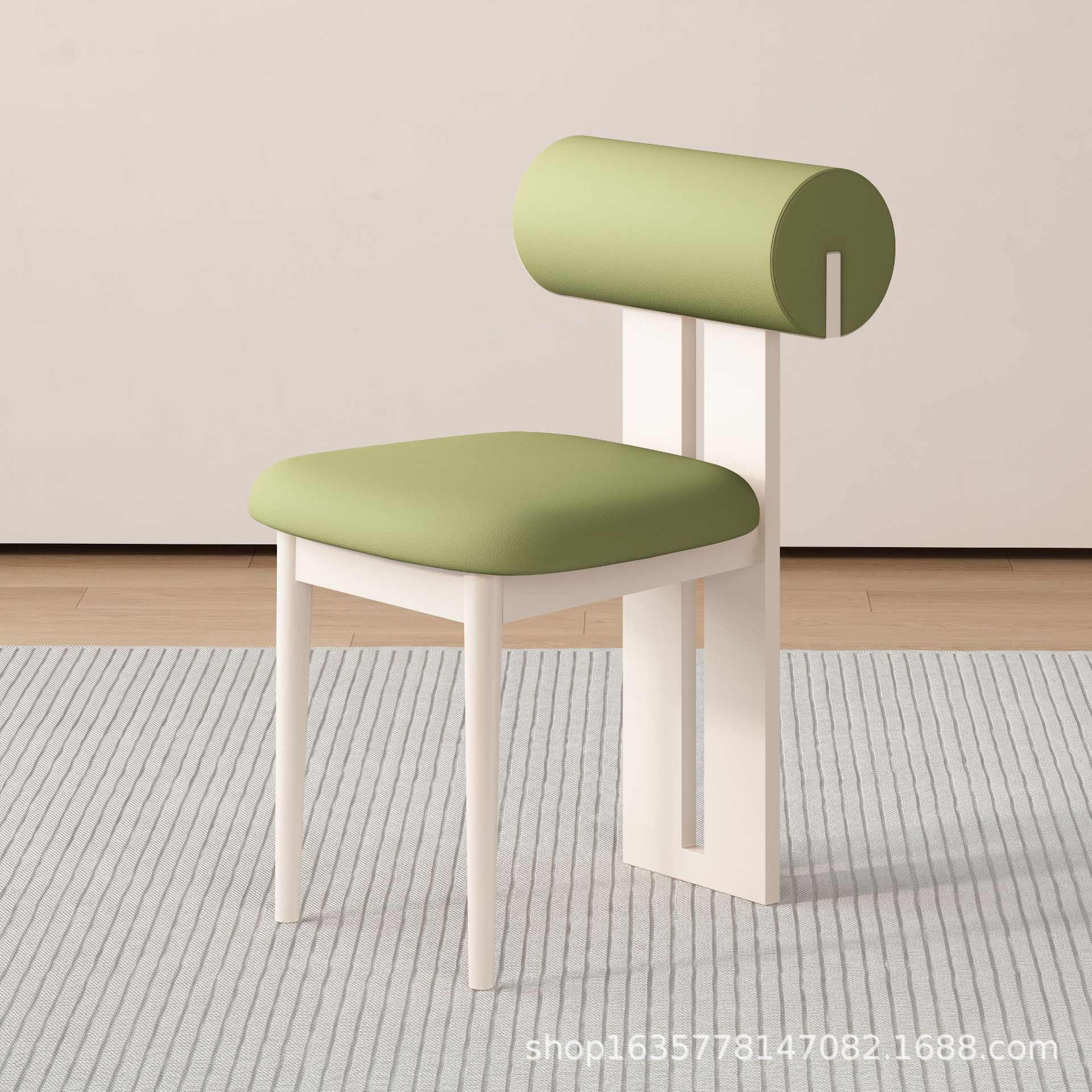 Silla de comedor de madera maciza medieval francesa retro silla de respaldo doméstica diseñador nórdico silla de hipopótamo casual fábrica de origen