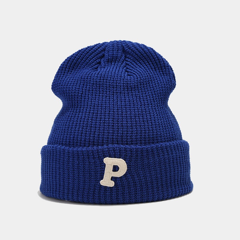 Korean version new loose big head circumference P letter knitted women, trendy stylish face, small woolen for autumn and_voghion.com