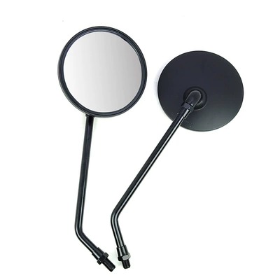 Motorcycle rearview mirror modified rearview mirror motorcycle electric - black-10mm-positive-left-and-right-pair