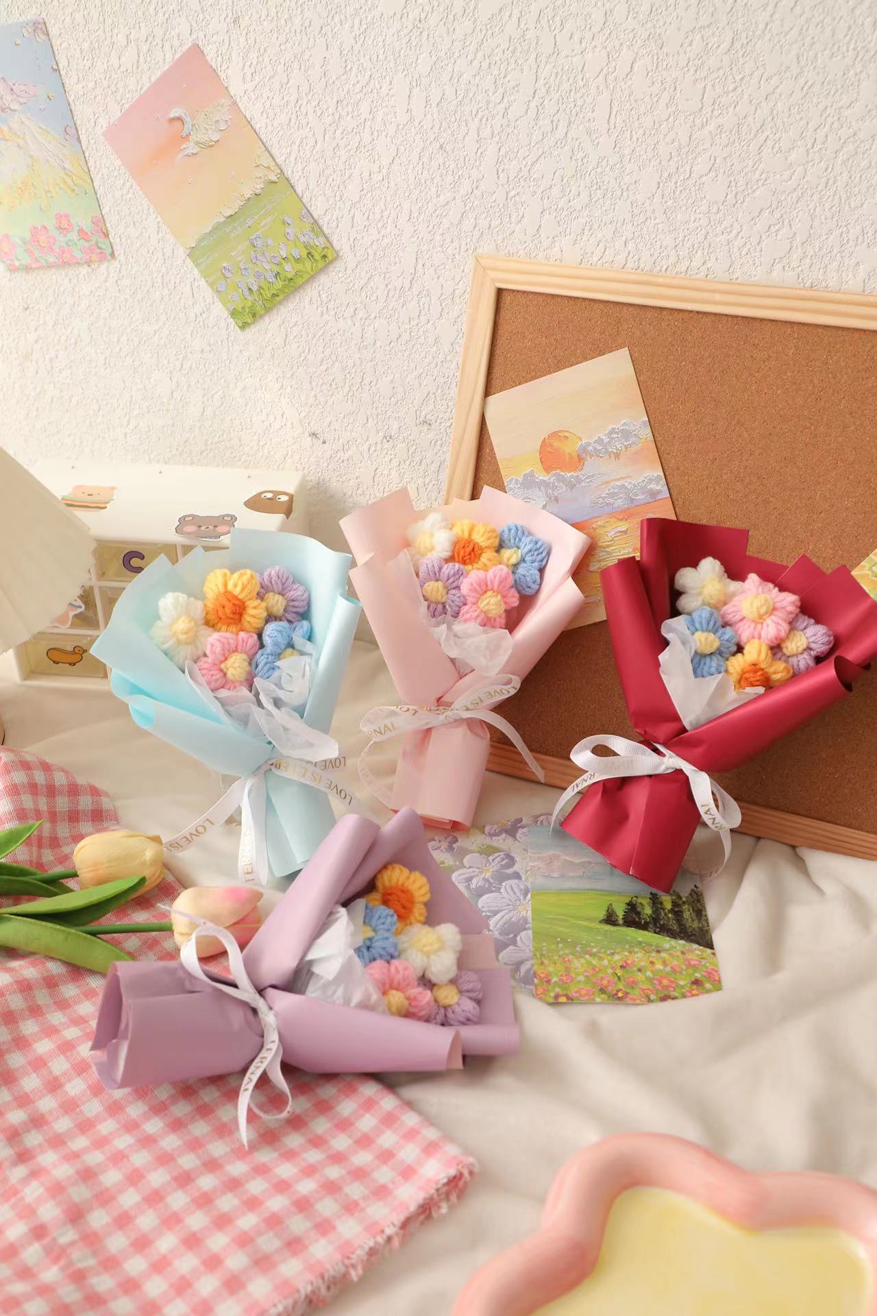 Cute Flower Knit Birthday Festival Ornaments display picture 1