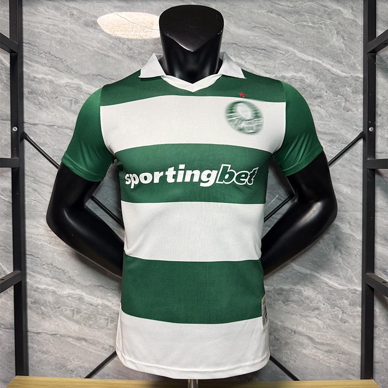 Camiseta de Fútbol del Palmeiras de Poliéster Personalizable y Manga Corta para Deportes
