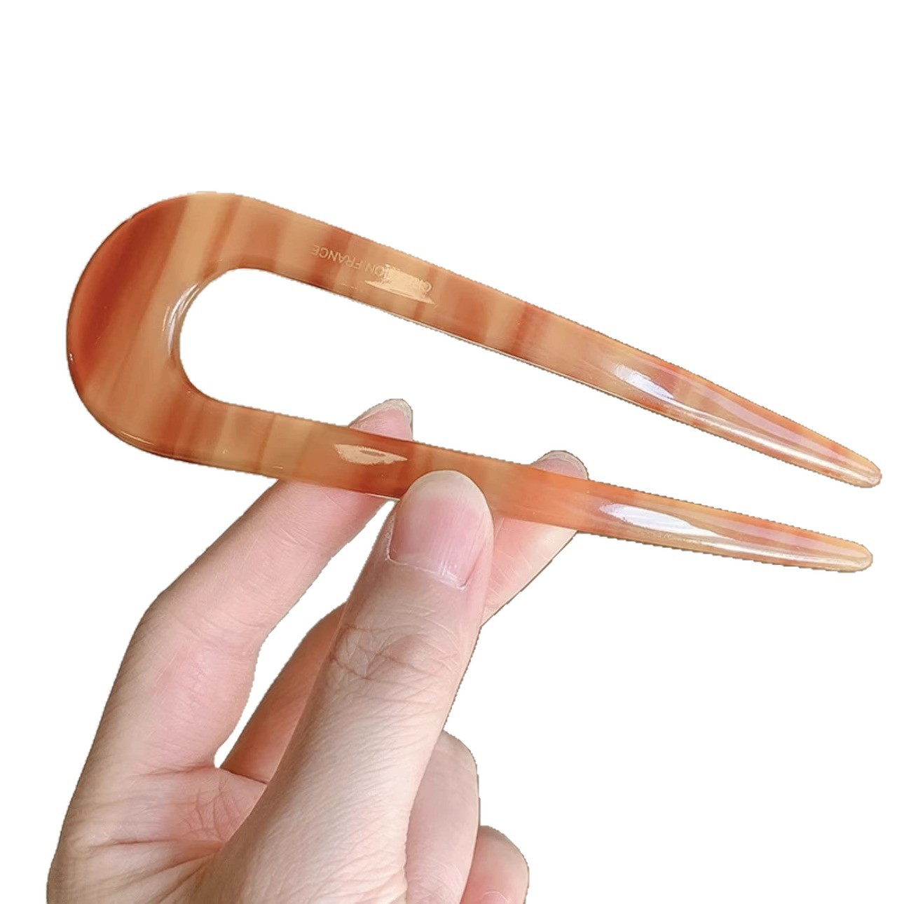 Pin de pelo en forma de U diario pin de pelo de terciopelo moderno bolas de cabeza artefacto de la red pin de pelo rojo pin de pelo nuevo 2025