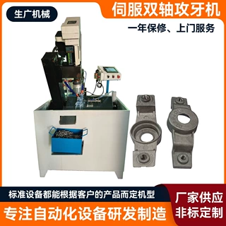 厂家定制伺服双轴攻牙机 非标五金件多轴攻牙机 非标自动化设备