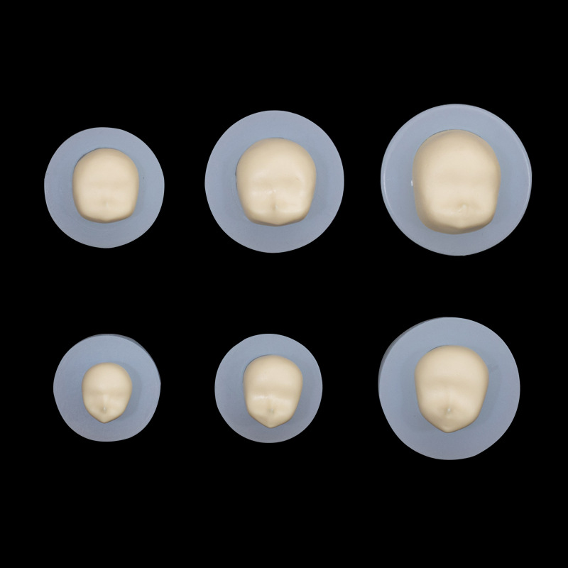 Universal silicona cara molde al vapor relleno cara grande medio pequeño tamaño serie suave arcilla fondant muñeca Q versión cara molde