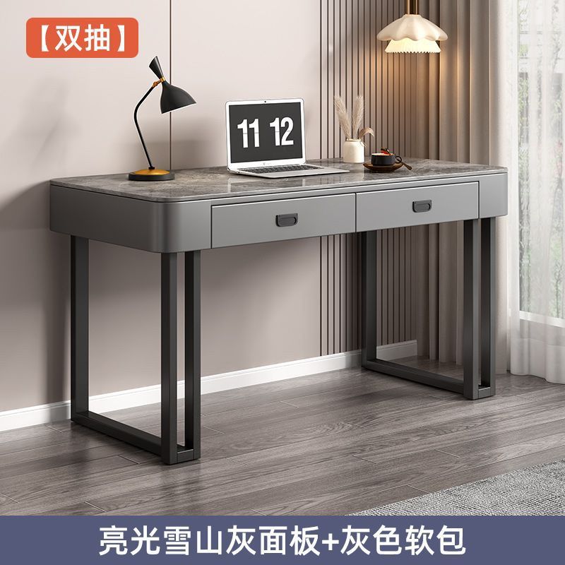 岩板电脑桌台式卧室家用工作桌子简易学生写字书桌简约现代办公桌|undefined