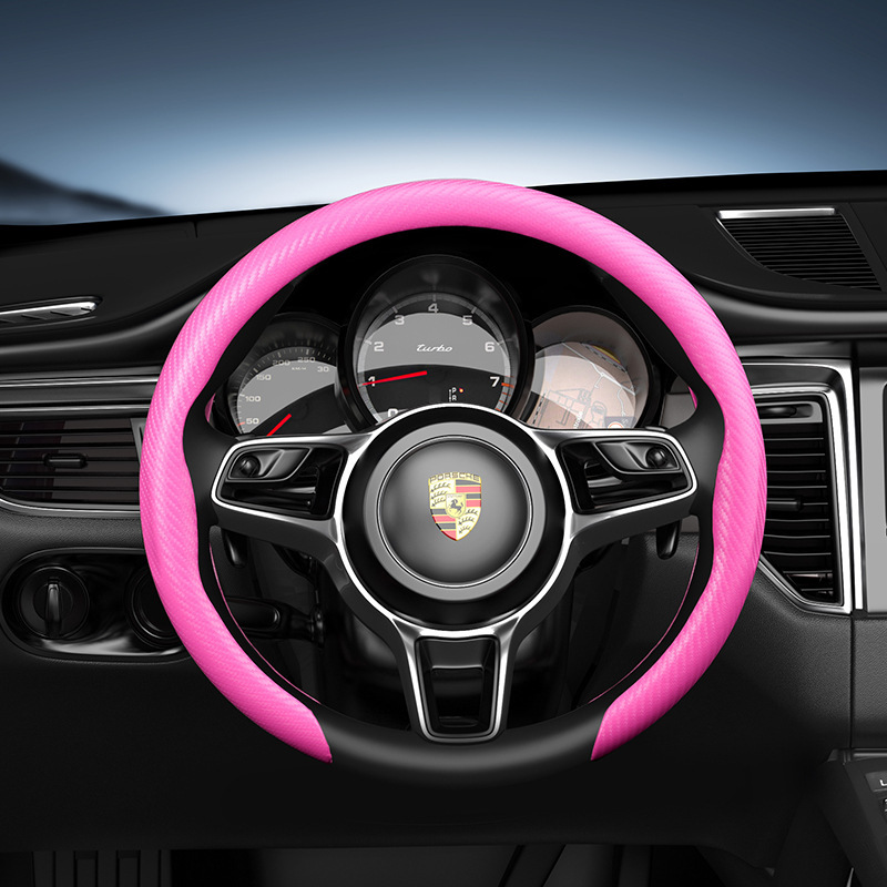 車用ナッパレザーステアリングホイールカバー、ユニセックスピーチウッドグレイン大型ハンドルカバー、滑り止め、吸汗性、耐摩耗性クロスボーダー|undefined