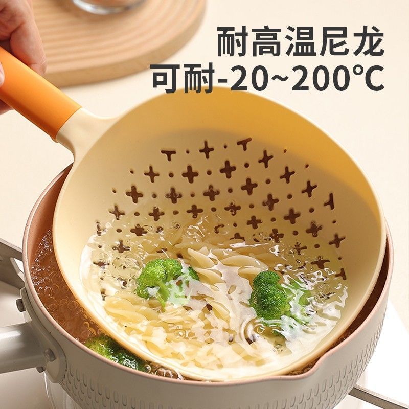 家庭用食品グレードの大型ザルフィルタースプーンキッチンロングハンドル高温耐性ヌードルスクリーン|undefined