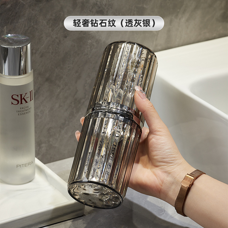 bydoll lujo ligero viaje taza de lavado cepillo de dientes pasta de dientes taza caja de almacenamiento de taza de dientes portátil taza de enjuague bucal