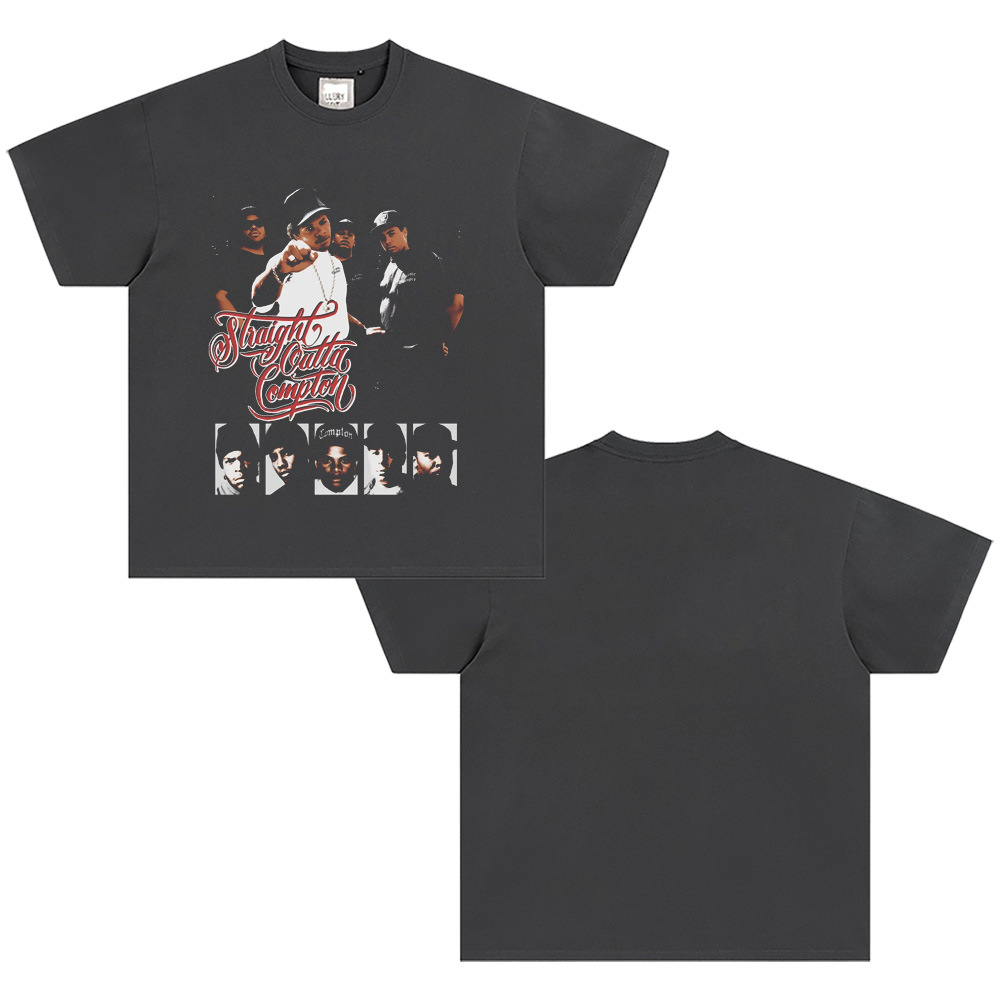 West Coast Rap N.W.A. Digital Direct Jet Washing Made Old American Retro Little Neck Camiseta image 27