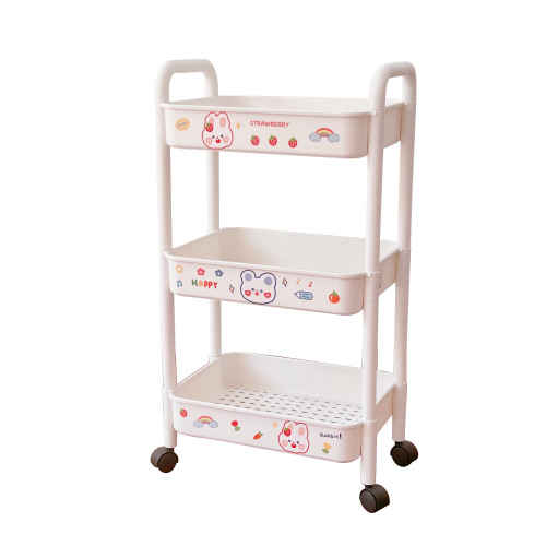 Tengyi storage rack floor-standing mobile snack cart bedroom dormitory under table storage rack dormitory storage cart