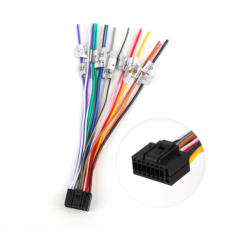 Esquema de edición pública de Palm News Cable de navegación automotriz 16P cable de alimentación universal cable de bocina de alimentación Android navegación de pantalla grande