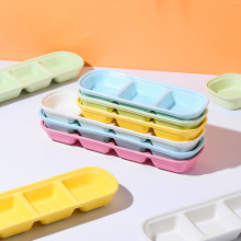 陶瓷分格酱料碟分格水果盘干果盘零食碟小吃碟糖果碟蘸料碟