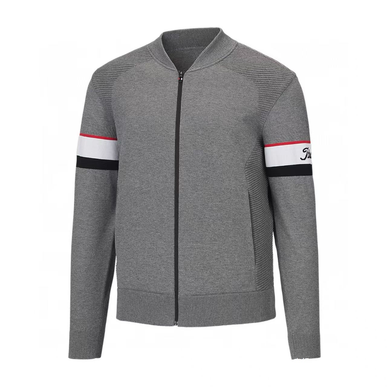 Men's 25 Autumn and Winter Golf Wear Casual Zipper Knitted Cardigan Imported Knitted Warm Jacket