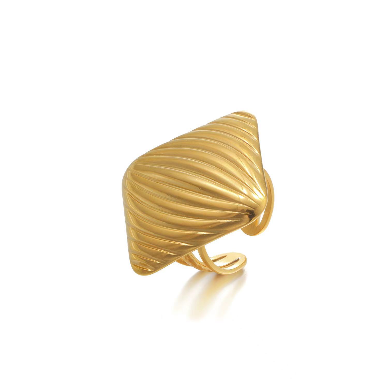 Simple Style 304 Stainless Steel Geometric Heart Shape Flower Women's Open Rings display picture 8