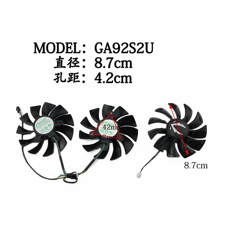 Подходит к ZOTAC/Sauda RTX 2070 2080 2080TI AMP версии видеокарты охлаждение вентилятор GA92S2U