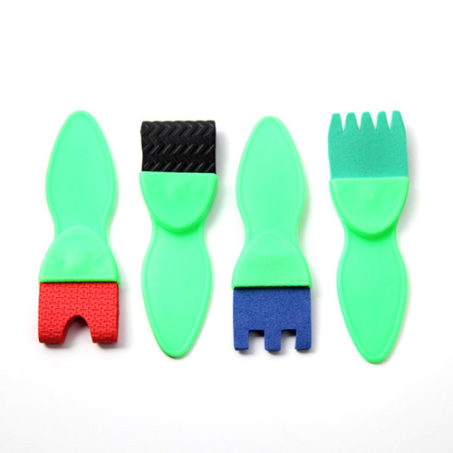 Children's broom DIY impression sponge painting brush paintbrush small fish roller mushroom stamp paint drawing doodle tools