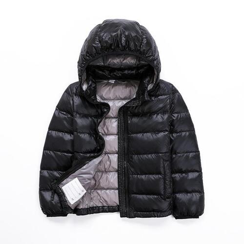 Children's Down Parka 90% White Duck Down Lightweight Boys Hat Detachable Girls Baby Kids Apparel Light Down Jacket
