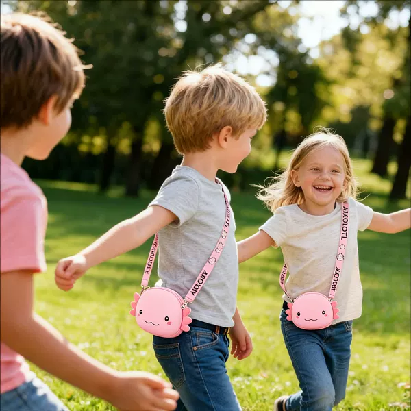 Hexagonal Dinosaur Children's Silicone Coin Purse Can Hold Mobile Phones, Crossbody Bag, Girls' Shoulder Bag, Student Handbag, Cross-Border