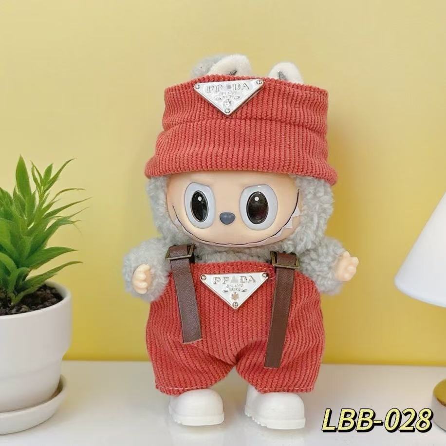 Labu personalizado ropa 17cm ropa labubu correa casual pantalones de regalo al por mayor image 16