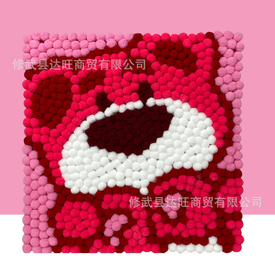 MQH20-001 / 20*20cm (wooden frame + canvas + hair ball + tweezers)