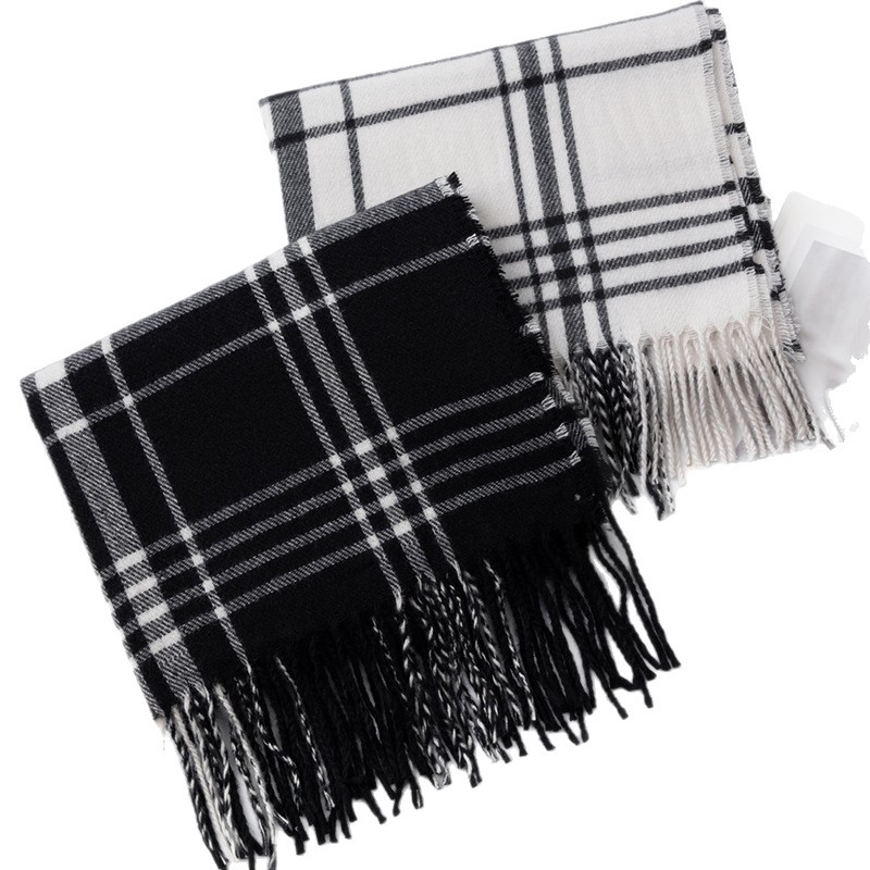 Bufandas a cuadros coreanas mujeres otoño invierno atmósfera de alto nivel nuevo estilo de calentamiento coreano para estudiantes chaleco regalo