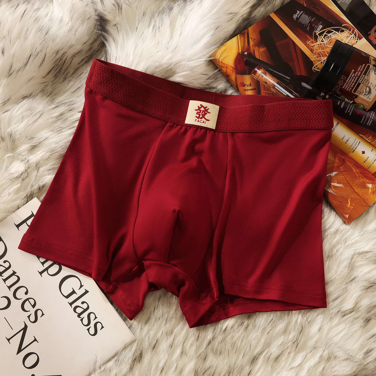 Pantalones rojas deportivas masculinas antibacterianas de alta calidad para hombres, pantalones cortos de ángulo plano para hombres, pantalones de hombre