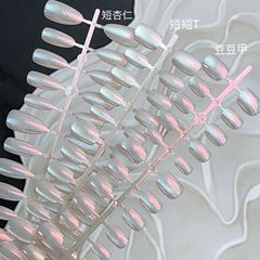 水滴電鍍星光03紫藤月影極光甲穿戴甲甲片手工預製甲成品批發