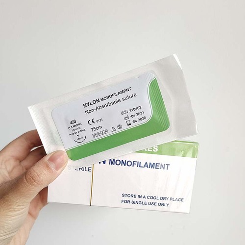 Dental Implant Nylon Suture 4-0 Triangular Round Needle, Pin, Sewing Thread