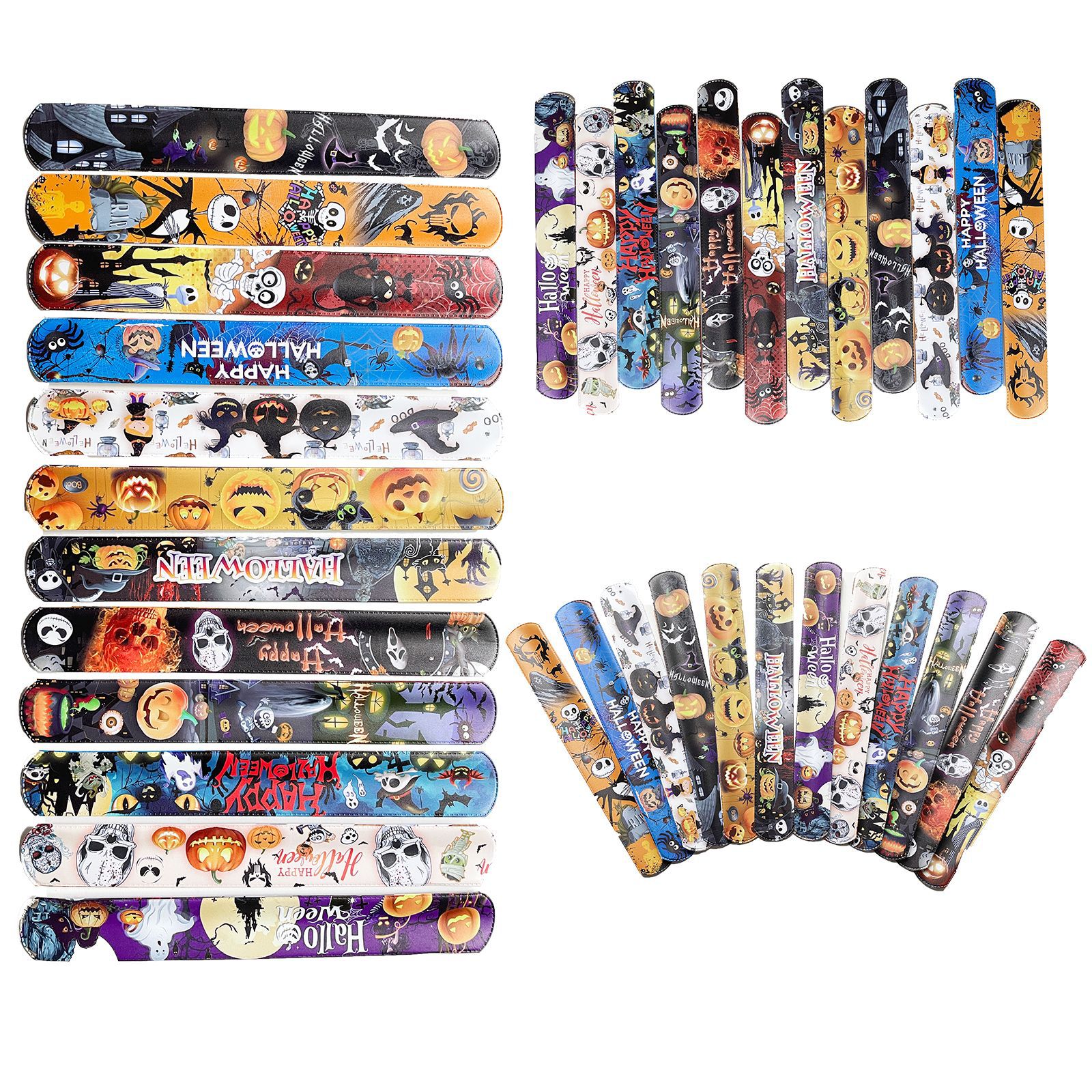 Halloween 12 estilo Snap anillo pulsera cráneo fantasma fiesta decoración vacaciones raqueta anillo pulsera