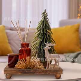 跨境浴室肥皂盒收纳架实木家用客厅桌面摆件整理架木制化妆品底座