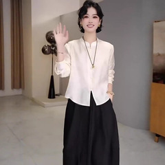 新中式复古风气质衬衫女2025秋季流行单品新款衬衣国风巨好看上衣