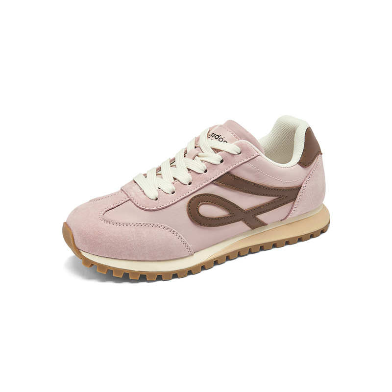 Zapatos de entrenamiento de ballet rosa de Augu Shi Deng 2025 nuevos zapatos de piso plano de otoño y invierno zapatos deportivos casuales Gump