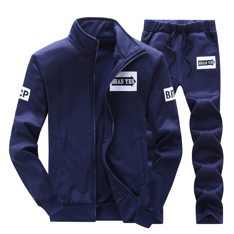 Traje de suéter deportivo casual de manga larga para jóvenes, nueva ropa deportiva de primavera y otoño para hombres con un hermoso abrigo