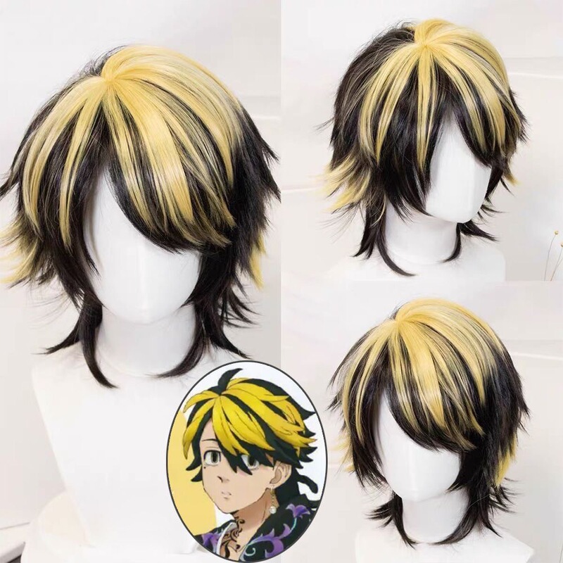 Silk Anime Tokyo Avengers Higurashi Ichigo Cos Wig Blonde Highlights Head Dyeing Character Restoration
