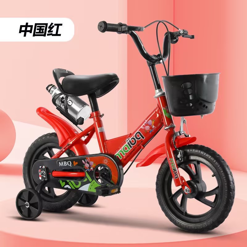 Bicicleta para niños Bicicleta inflable gratuita con ruedas auxiliares para niños y niñas de 3 años y 5 años para niños de 14-18 pulgadas